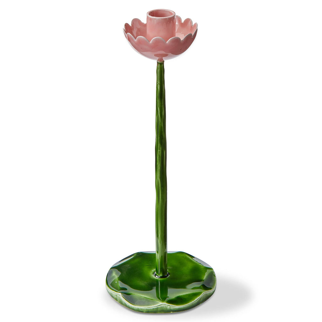 Flor Taper Holder Large Multi Enamel Iron Spring