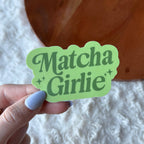 Matcha Girlie Text Sticker