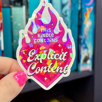 This Kindle Contains Explicit Contact Holographic Sticker