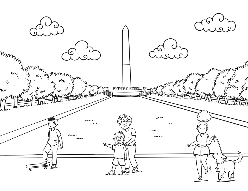 Color Washington DC coloring guidebook