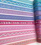 Frosting Washi Tape 20mm - Pink with White Swags