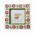 Hand-painted Ceramic Photo Frame, Green Flower