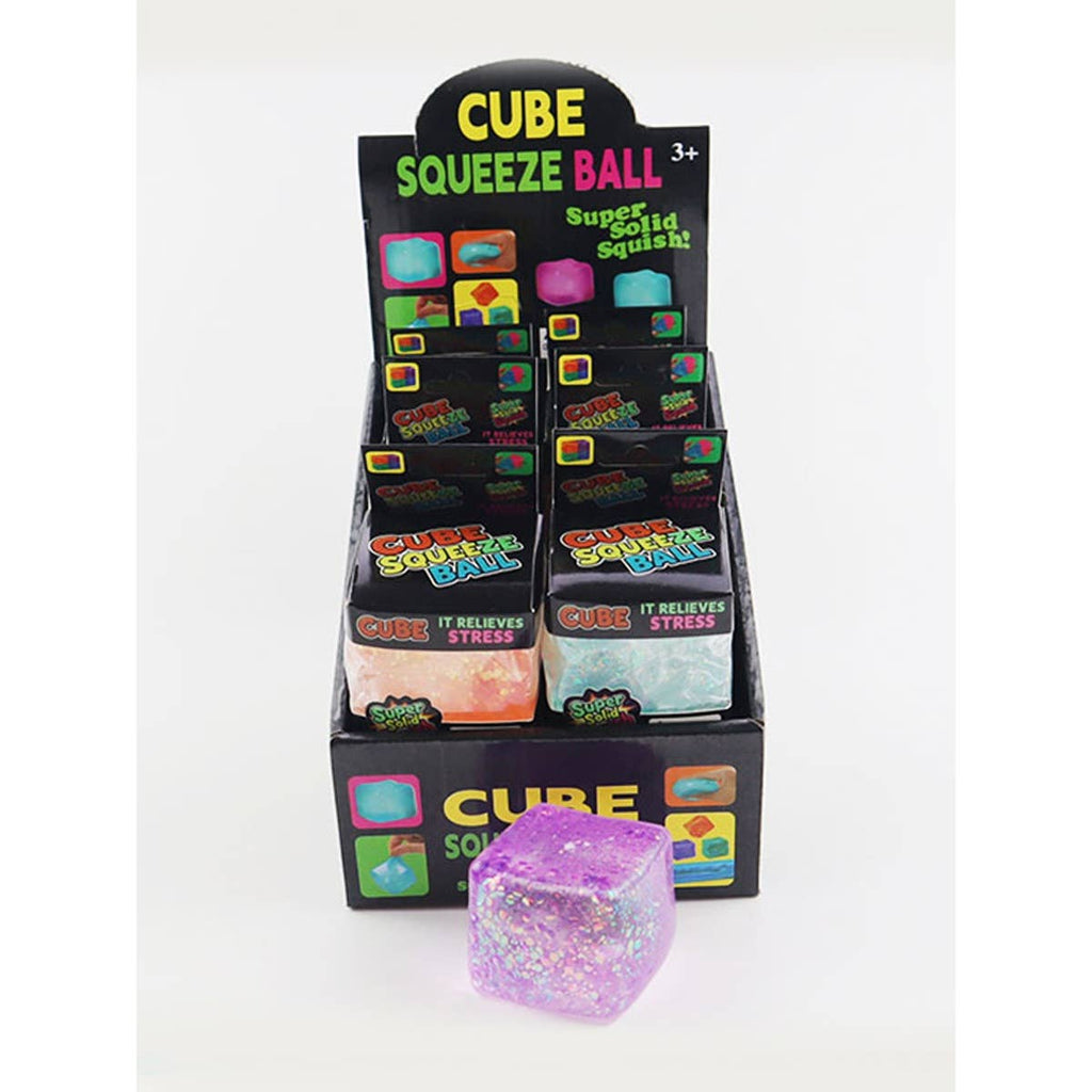 Viral Glitter Ice Cube Squishy Toy