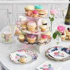Mixed Floral Paper Plates - 12 Pack | Mothers Day Tea Party Decor |