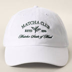 MATCHA CLUB Embroidered Cotton Baseball Cap