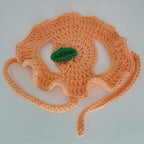 Crochet Peach Hat - Cat Bonnet - Pet Hat
