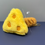 Plush Cheese & Bread Keychain Set