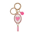 Rainbow / Heart Tennis Locket Ball Keychain / Bag Charm
