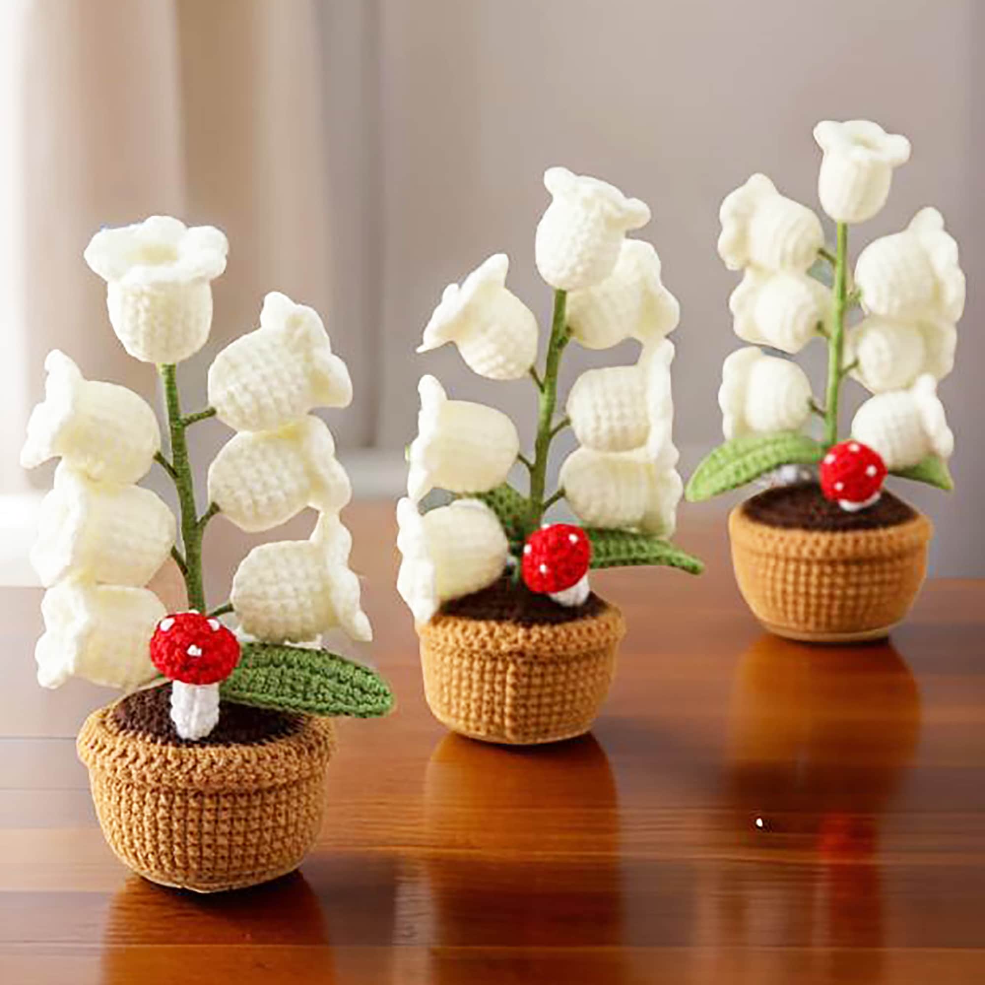 Crochet Lily of the Valley Nightlight | White
