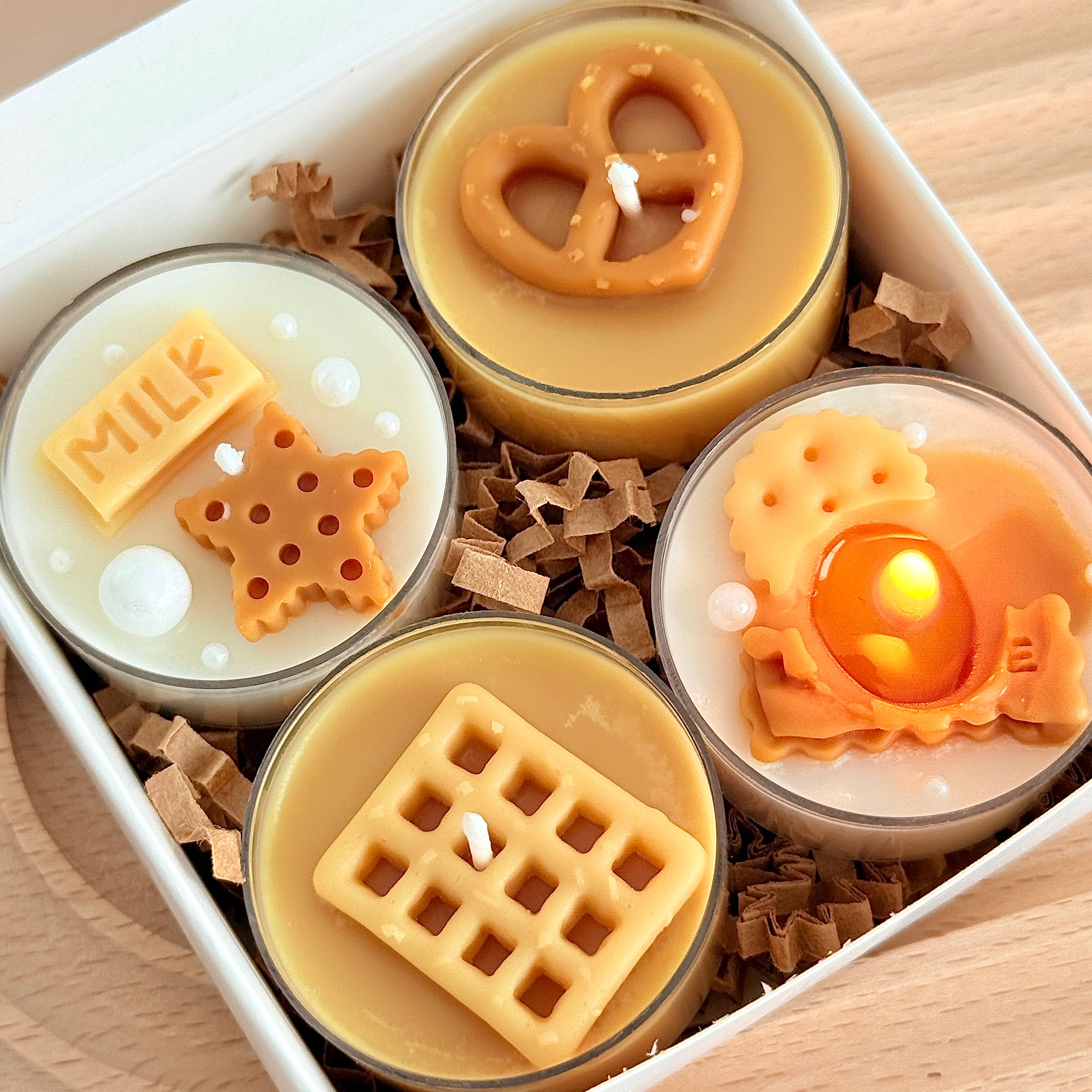 Cookie Tealight Candle Set | Holiday Tealight Candle Gift