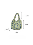 Cosbai - Plush Flower Shoulder Bag