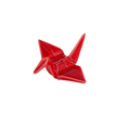 Origami Crane Incense Holder 2 inch L Red (12/288)