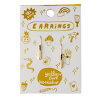 Chef's Knife & Cleaver Gold Earrings - Foodie Cook Chef Gift
