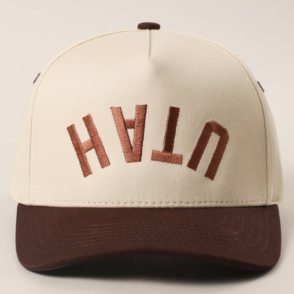Custom Two-Tone Trucker Embroidered Hat - UPSIDE DOWN STATE