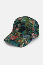 Floral Print in Brocade 5 Panel Baseball Cap