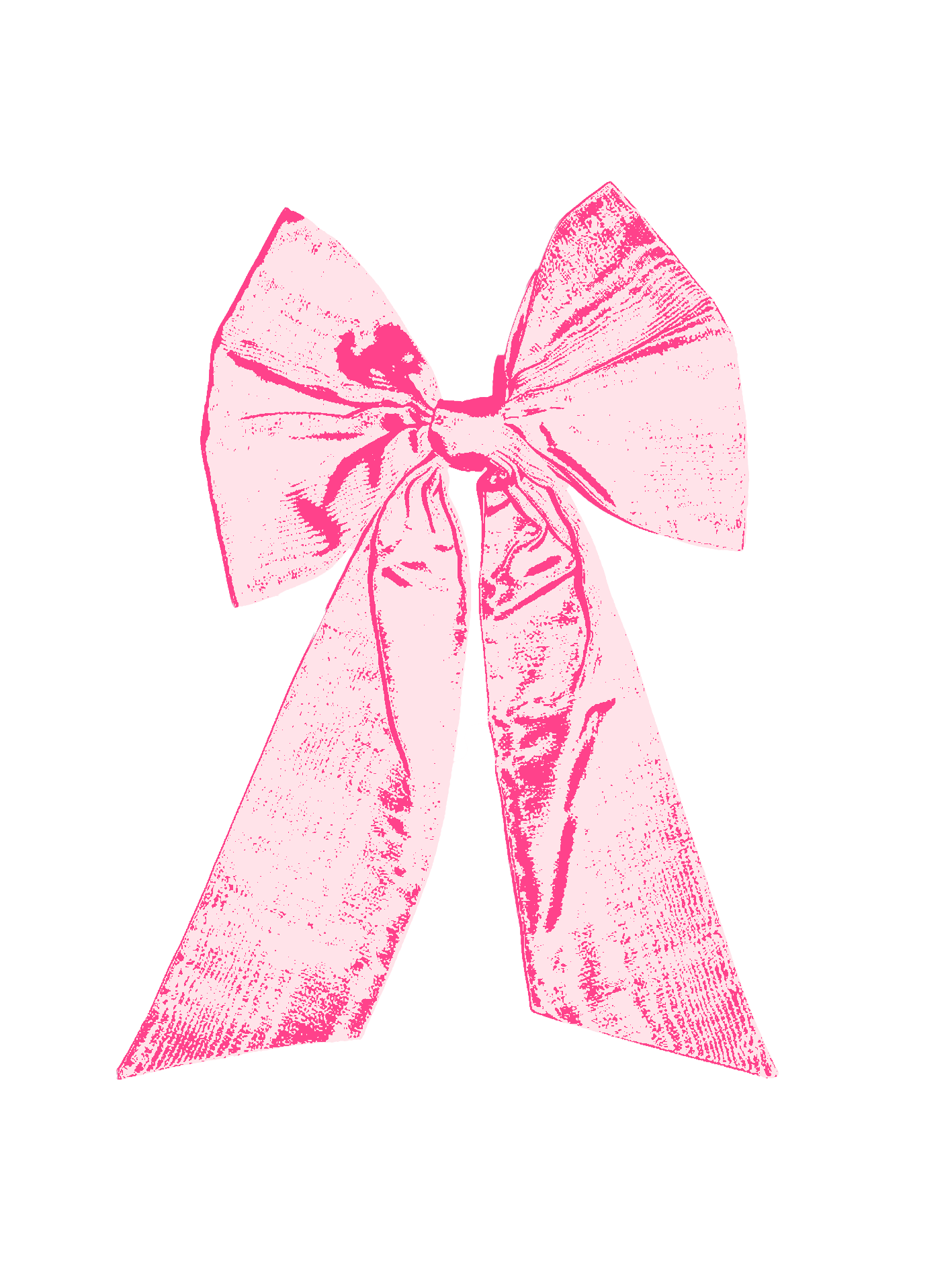 8.5 X 11 Pink Bow Print