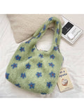 Cosbai - Plush Flower Shoulder Bag