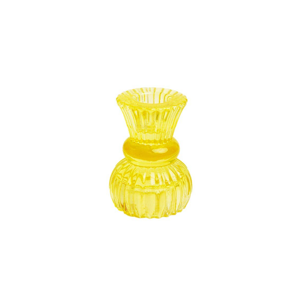 Yellow Glass Dinner Candle & Tealight Holder | Summer Gifts |