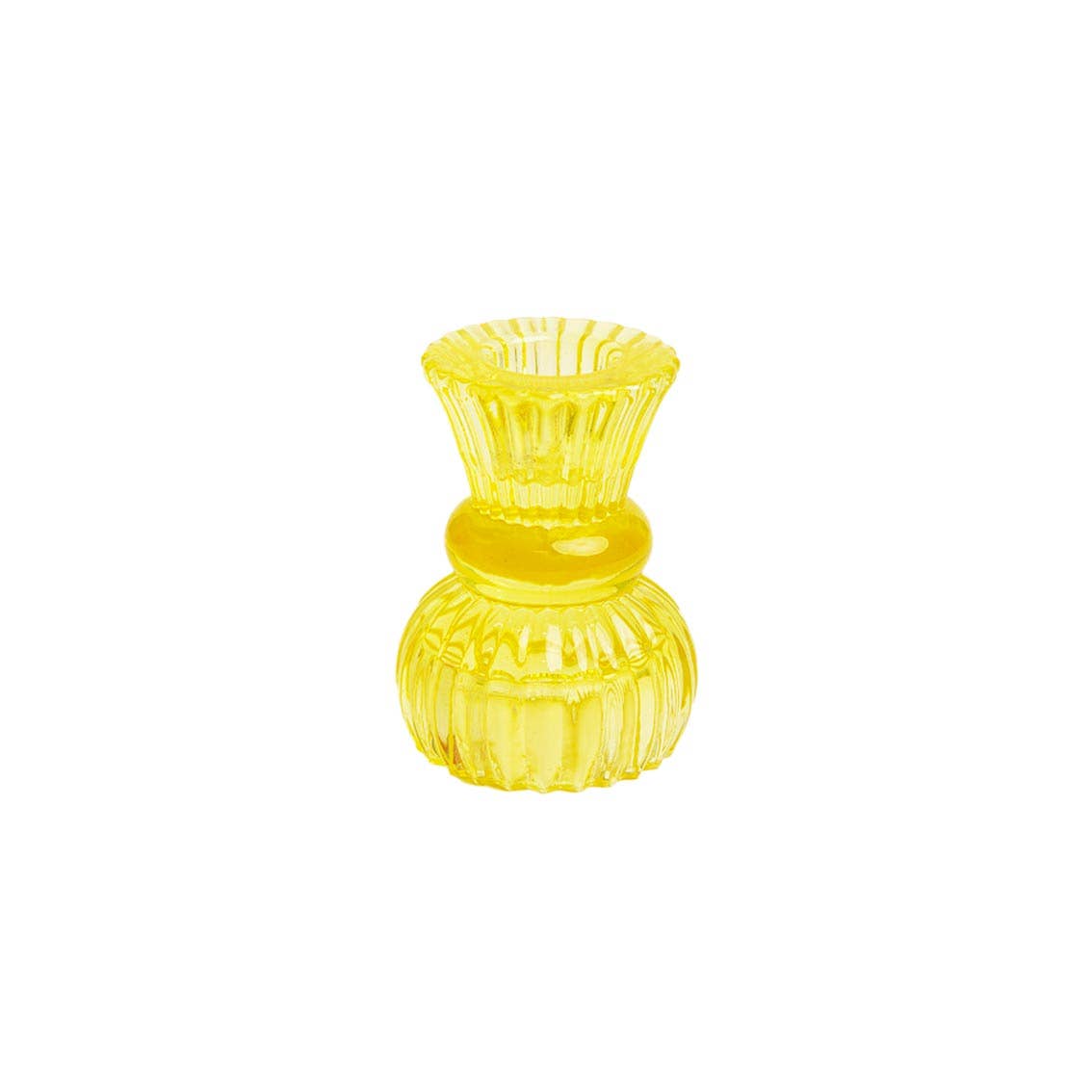 Yellow Glass Dinner Candle & Tealight Holder | Summer Gifts |