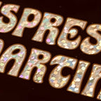 Espresso martini sparkly Heart Sticker restaurant bar gifts