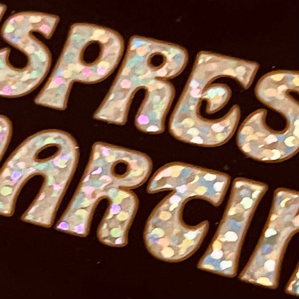 Espresso martini sparkly Heart Sticker restaurant bar gifts