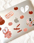 Clear Halloween Ghosts Sticker, 3x3 in.