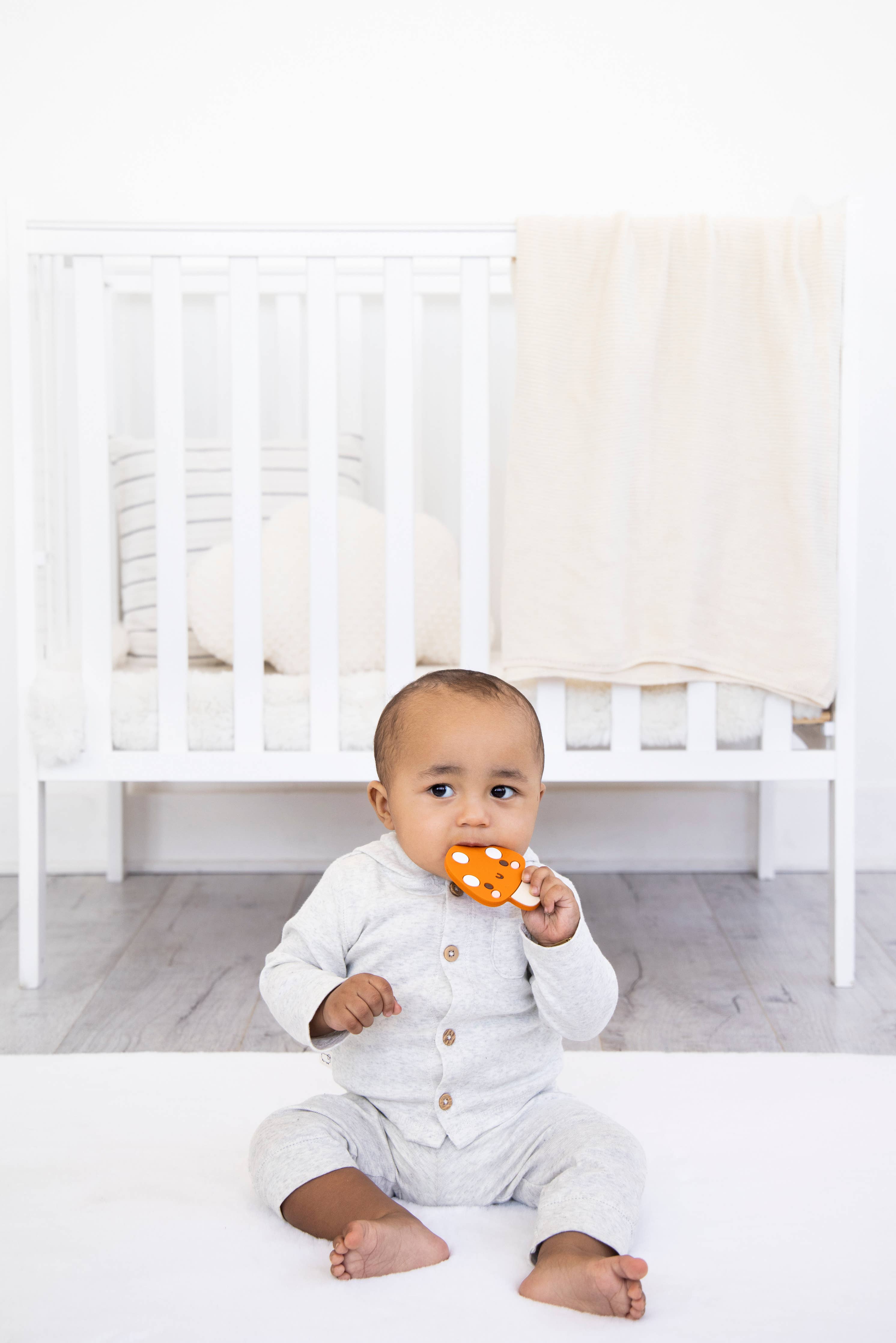 Mushroom Silicone Baby Teether, BPA Free