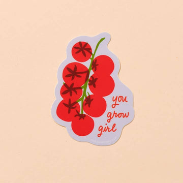 Grow (Tomato) Girl Vinyl Sticker