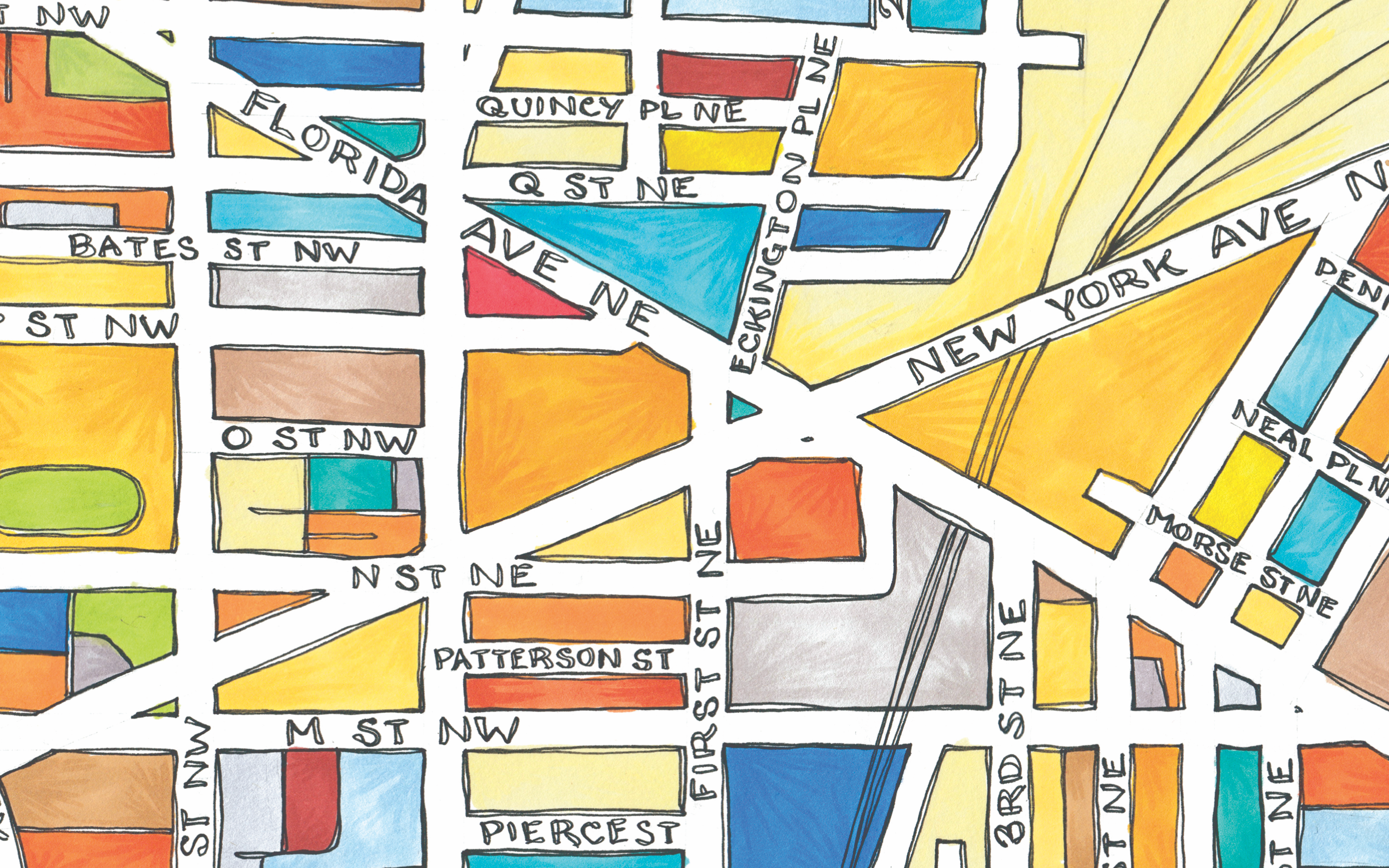NoMa Map Art Greeting Card