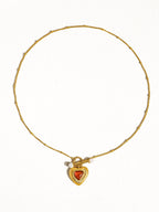 Havana 18K Non-Tarnish Vintage Heart Chain Necklace