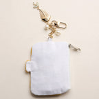 Fishbone Pearl Charm Keychain Sardine Can Seed Beaded Mini Pouch Bag