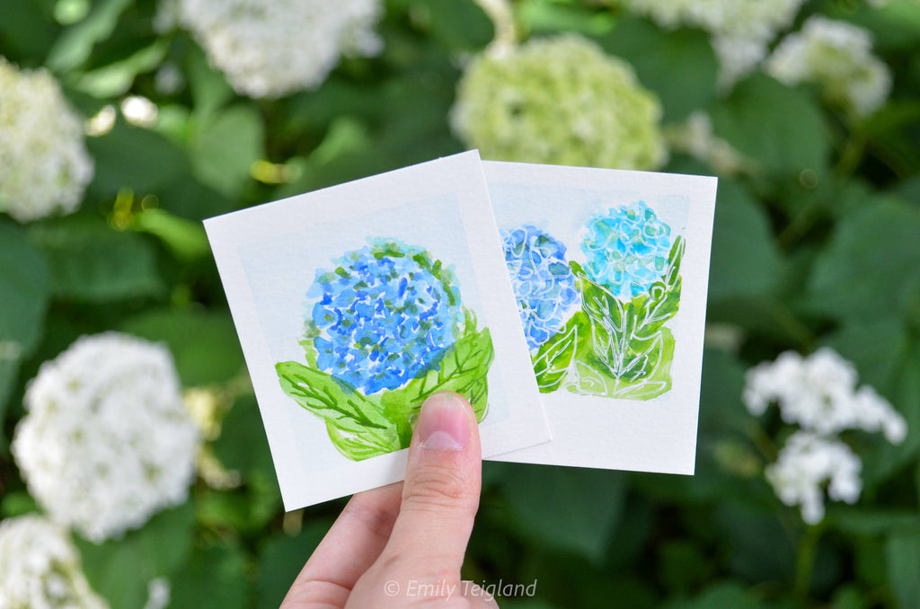 Mini Painting Kit- Hydrangeas