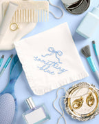 Something Blue Embroidered Handkerchief | Bridal Wedding