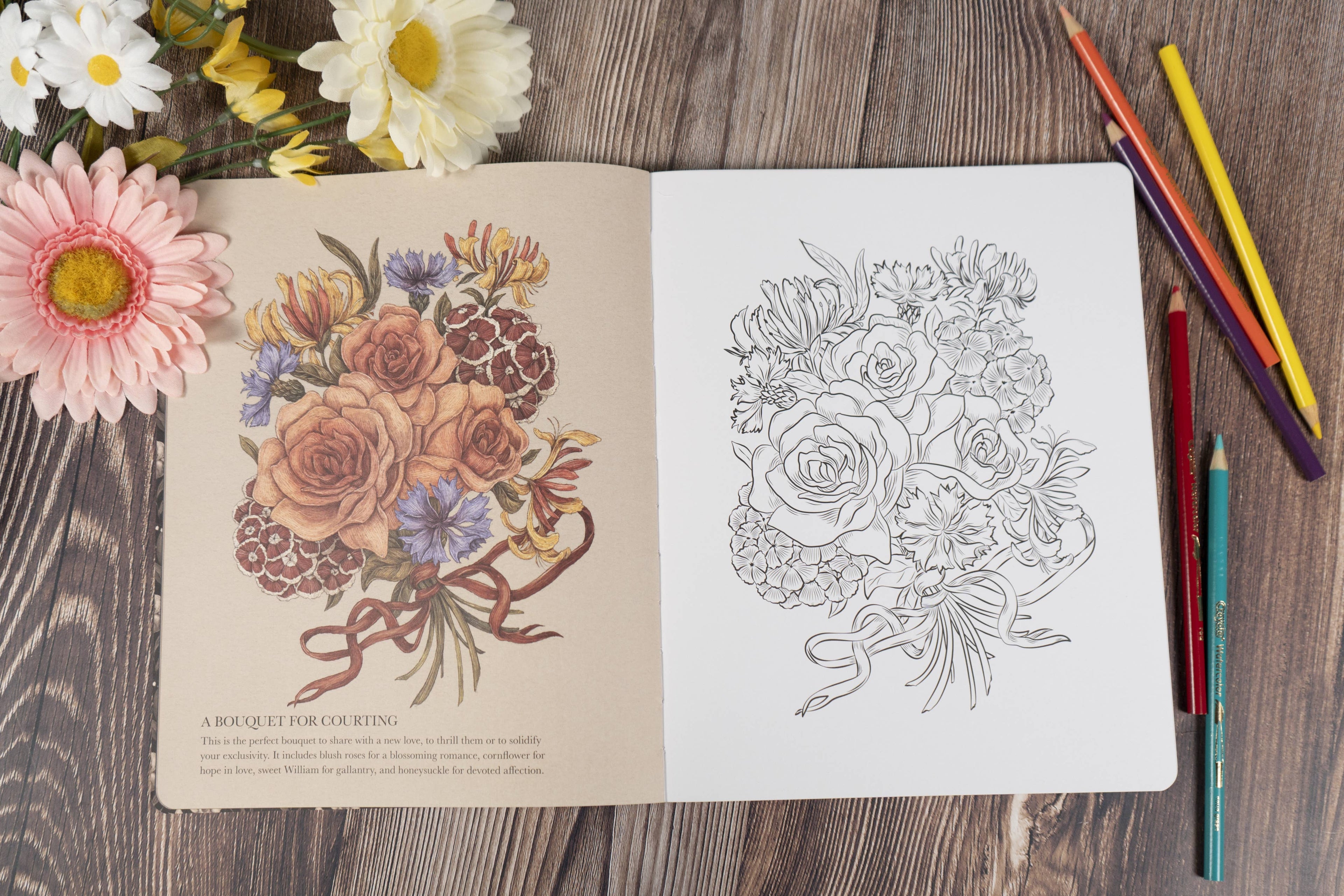 Floriography Coloring Book