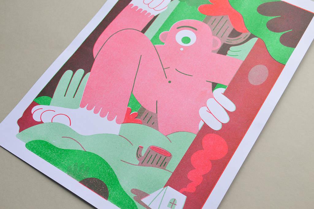 Outside A3 Risograph Print - Limited Edition