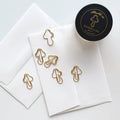 Mushroom Gold Plated Paper Clips