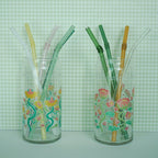 Ridged Glass Straws: 2% Milk / 20oz