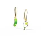 Pickleball Earrings - Gold Sporty Statement Jewelry