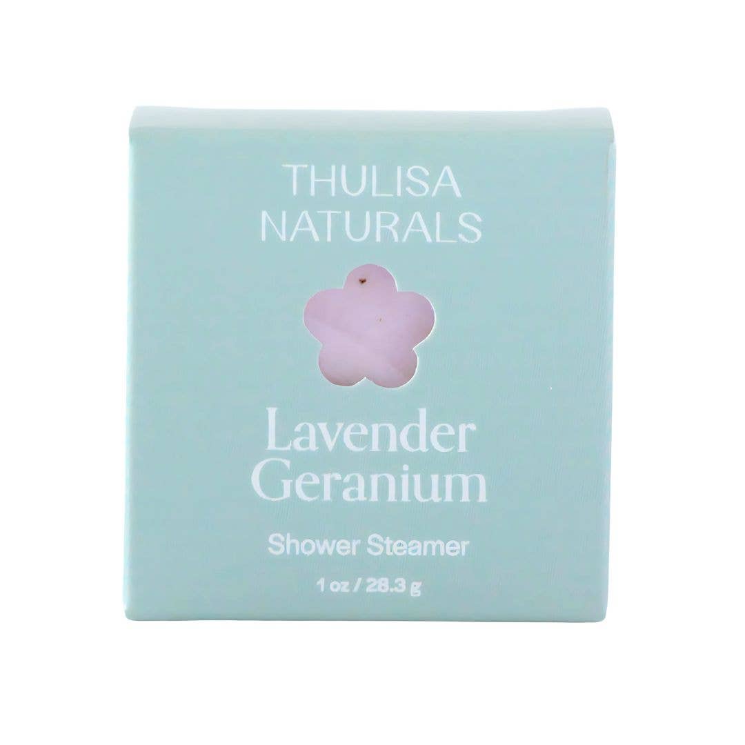 Lavender Geranium Shower Steamer Single