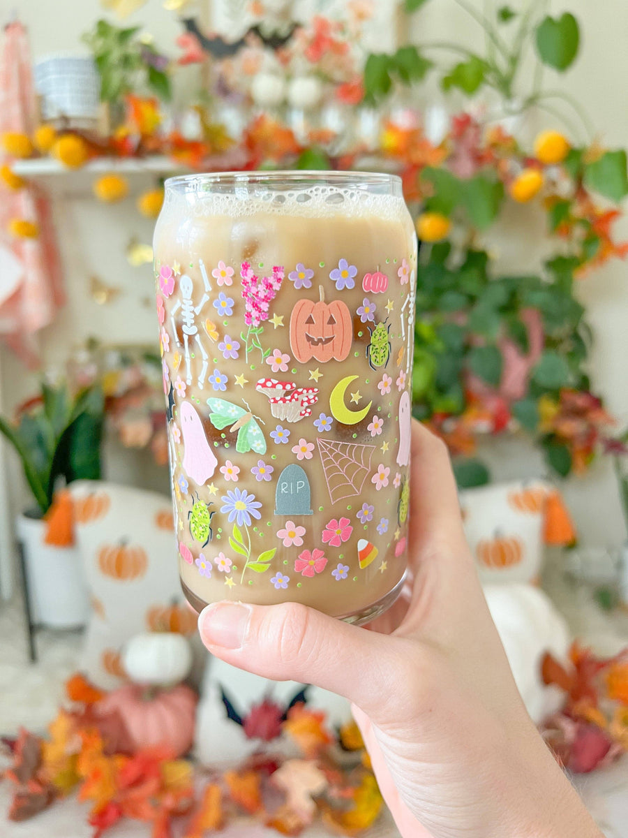 16oz Colorful Halloween Glass