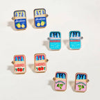 Sardine Can Stud Earrings