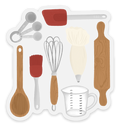 Clear Baking Tools Sticker