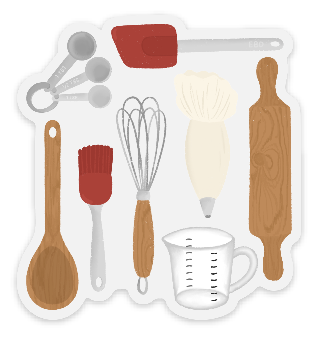 Clear Baking Tools Sticker