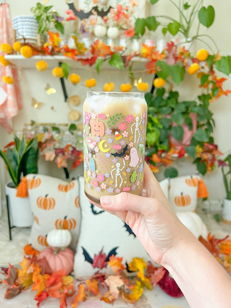 16oz Colorful Halloween Glass