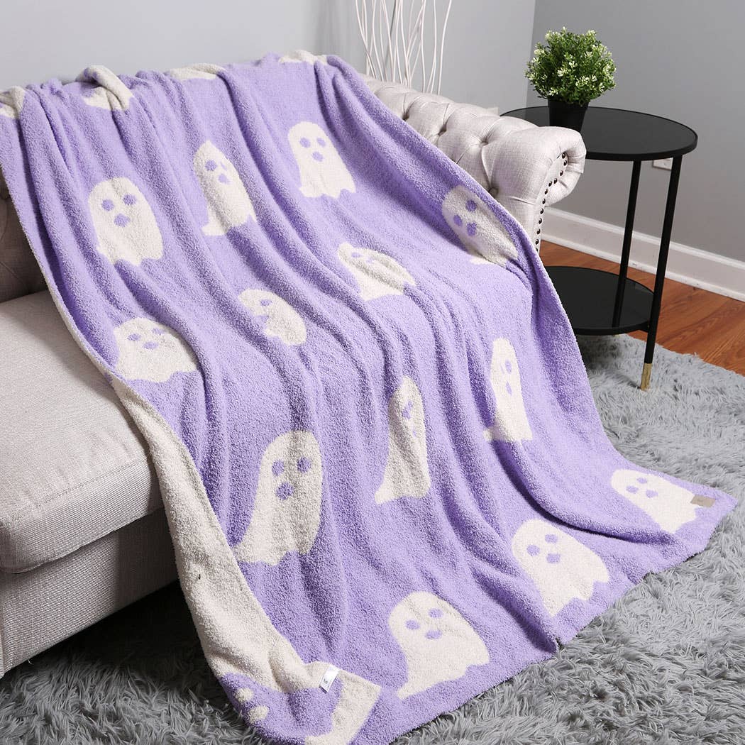 Ghost Patterned Throw Blanket