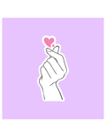 Finger Heart K-Pop Sticker