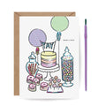 Sweets Table Birthday Card - Paint with Water Card