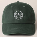 Dad Happy Face Designed Embroidered Baseball Cap