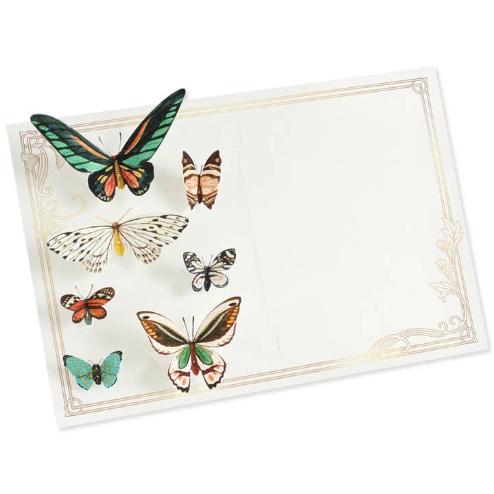 Flutter Everyday Greeting Card with Butterflies and Moths