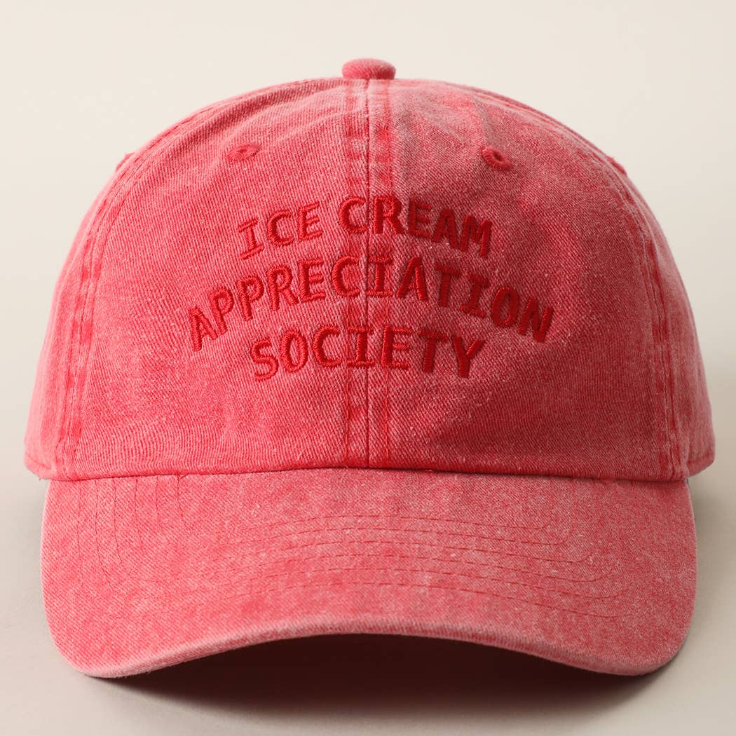 ICE CREAM APPRECIATION SOCIETY Embroidered Baseball Cap
